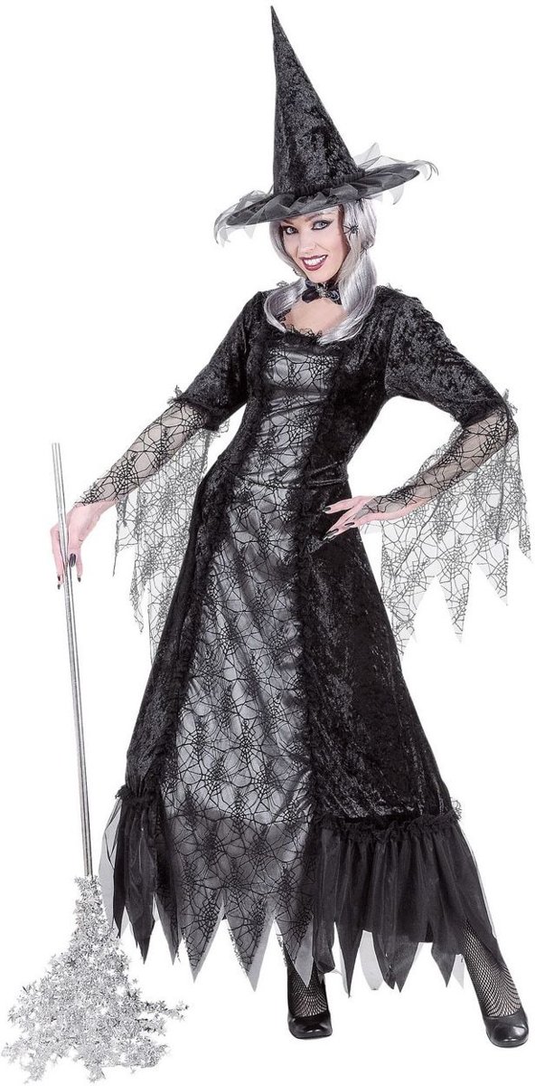 Heks & Spider Lady & Voodoo & Duistere Religie Kostuum | Spiderweb Heks XXL | Vrouw | XXL | Halloween | Verkleedkleding